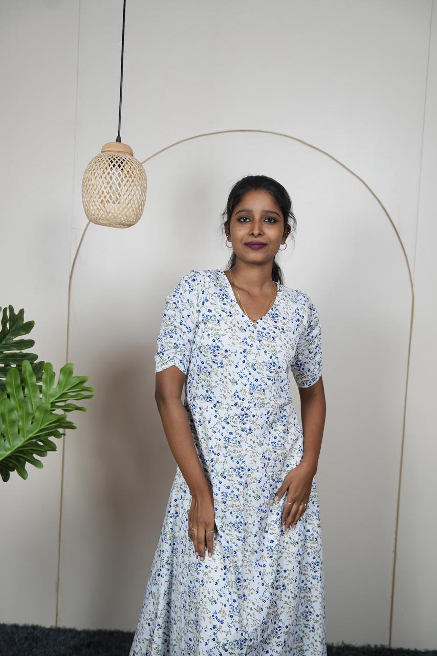 Tiny Floral Delta Premium Maxi Dress