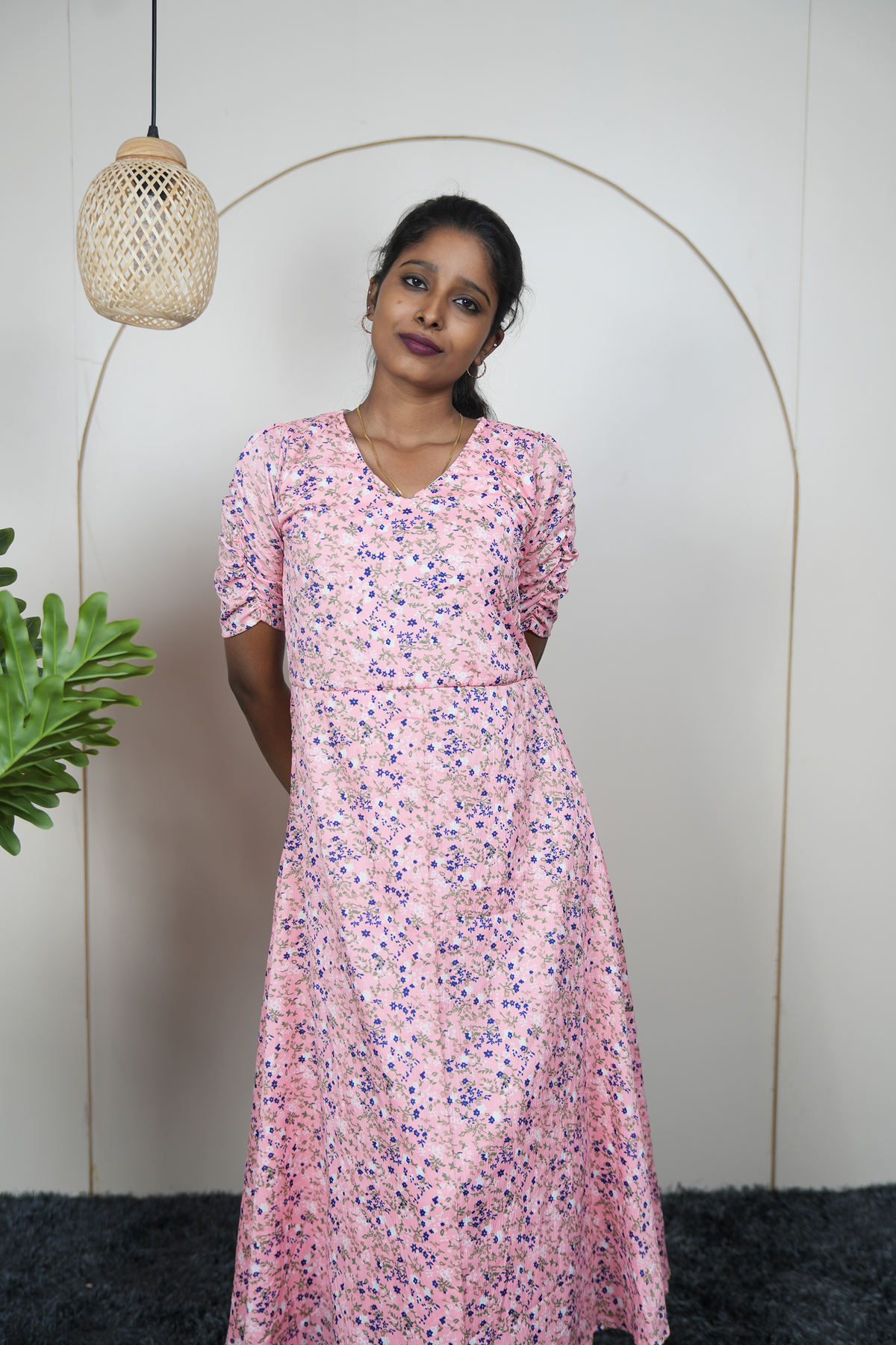 Tiny Floral Delta Premium Maxi Dress