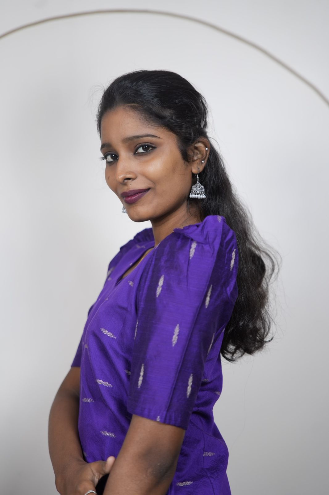 Royal Blue Premium Raw Silk Kurti