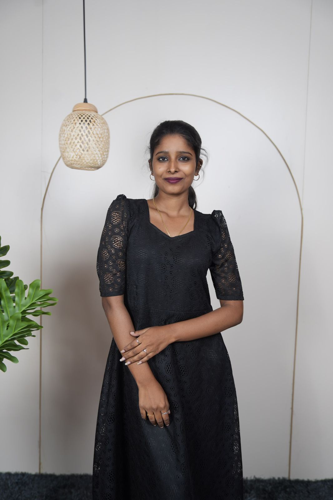 Black Premium Lace Maxi Dress