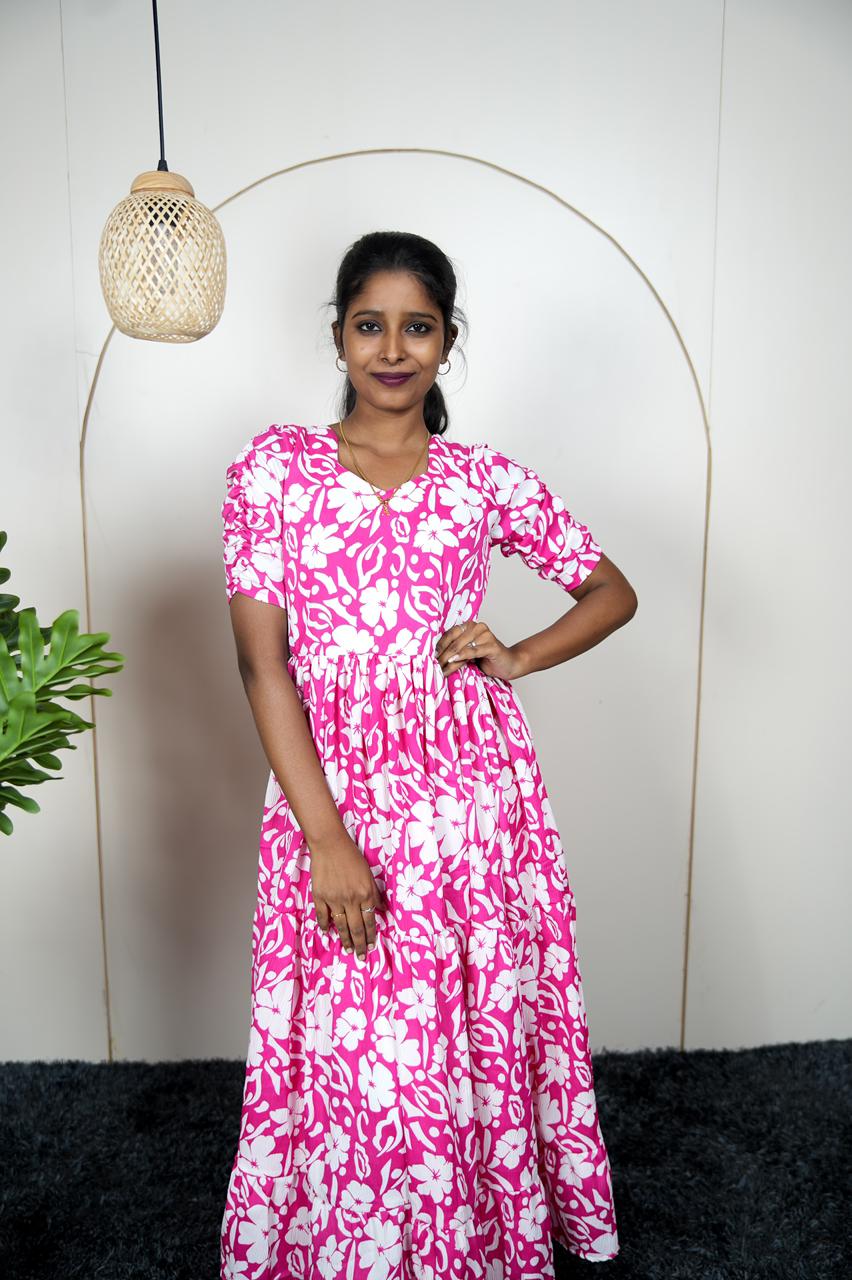 Delta Premium Three-Tier Maxi Dress