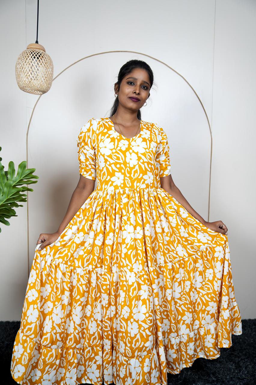 Delta Premium Three-Tier Maxi Dress