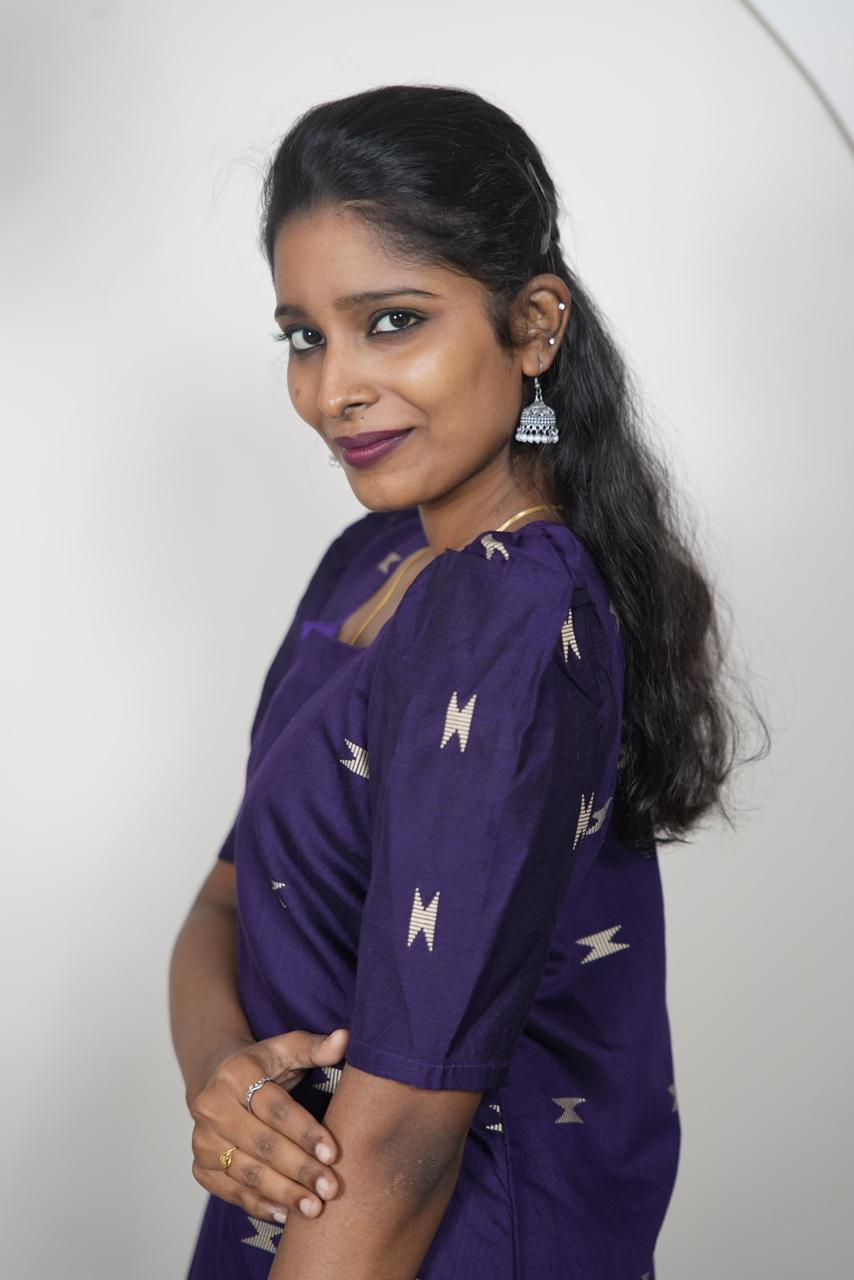 Royal Violet Premium Raw Silk Kurti